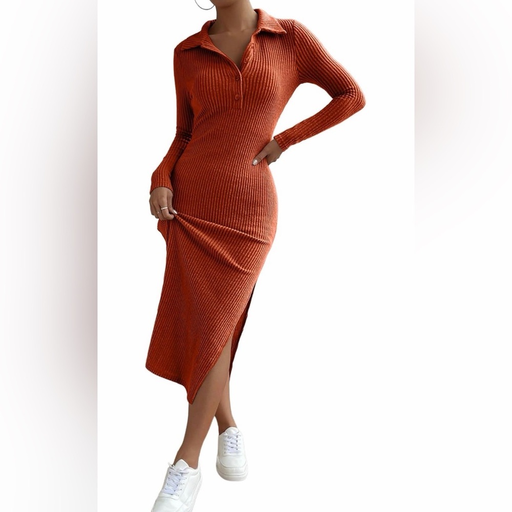 🆕Elegant Ribbed Knit Dress